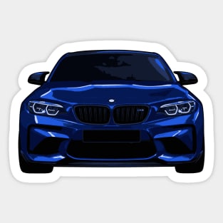 Blue BMW M2 Illustration Sticker
